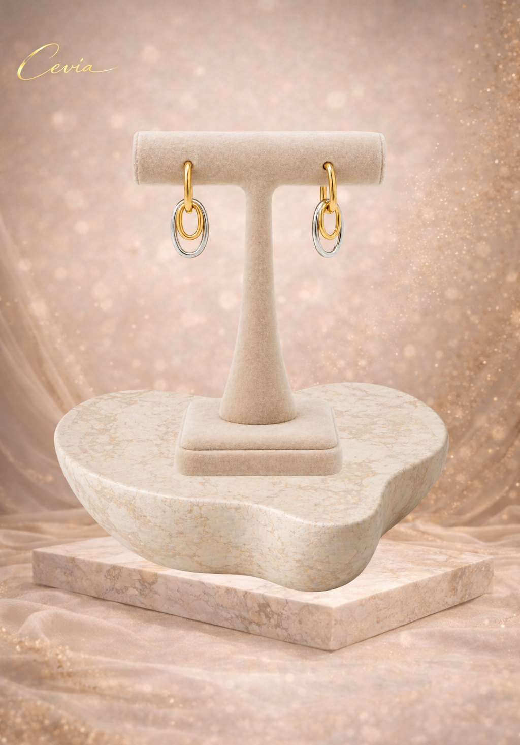 The Liora Interlocked Hoop Earrings