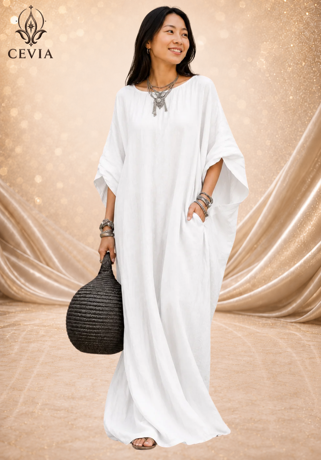 The Asymmetrical Draped Maxi Dress