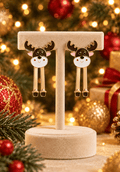 The Christmas Reindeer Whimsy Long Drop Earrings