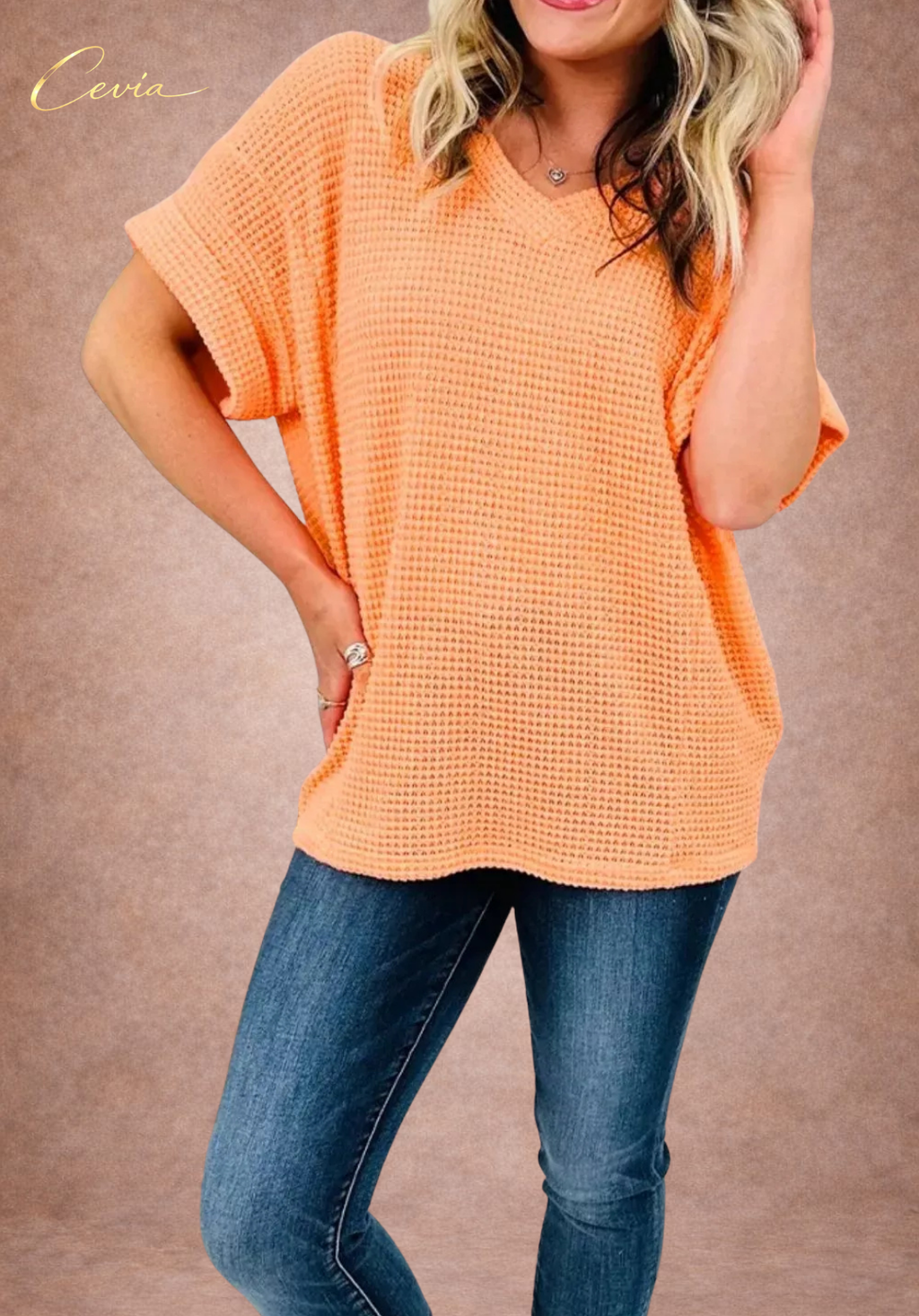 The Riviera Waffle Knit Relaxed Tee