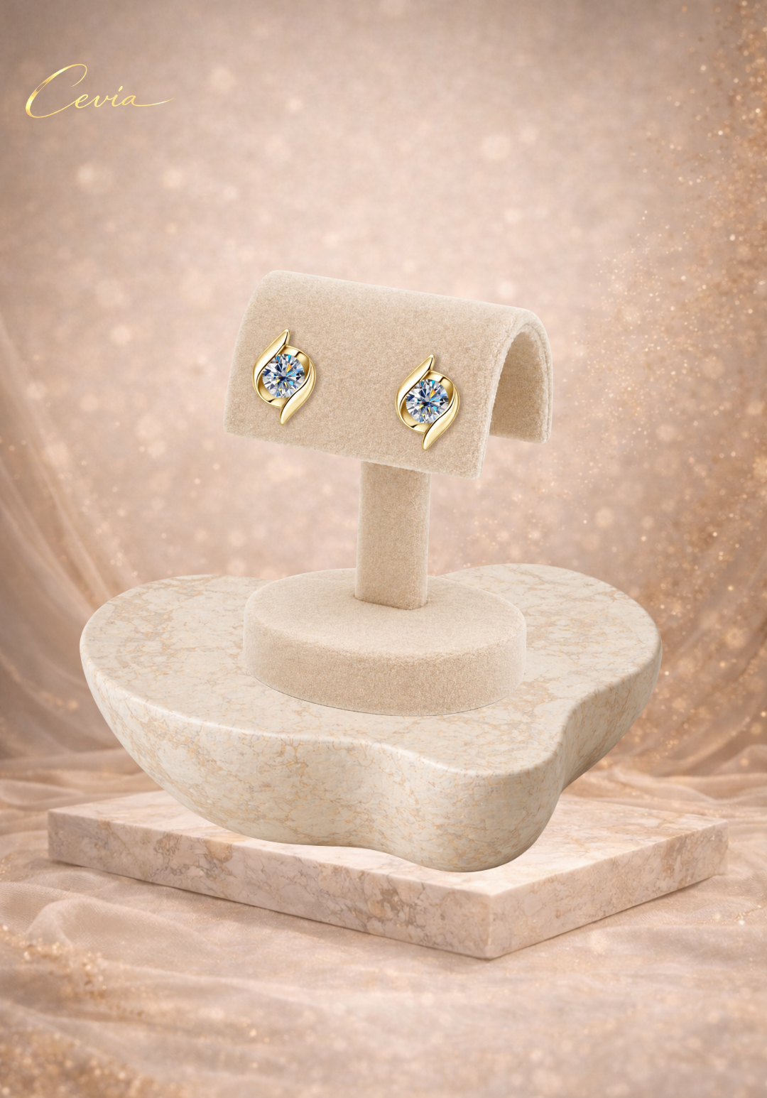 The Lumina Moissanite Stud Earrings