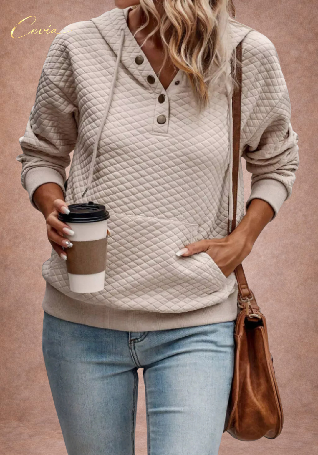 The Alverine Quilted Buttonline Hoodie