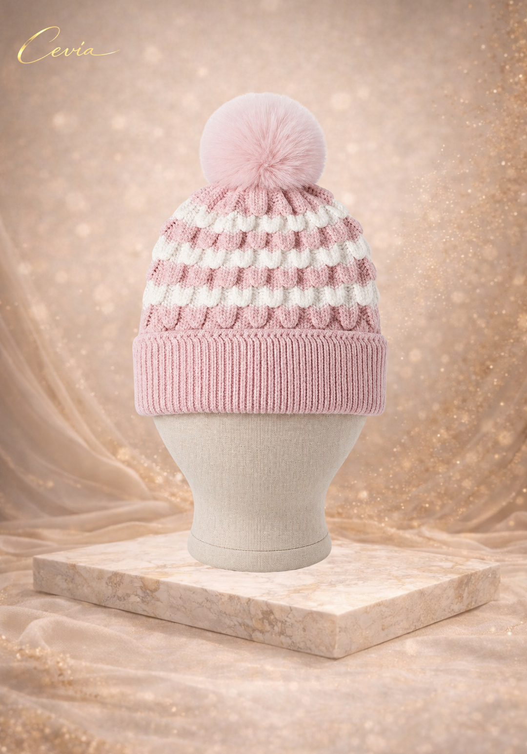 The Liorane Textured Pom Beanie