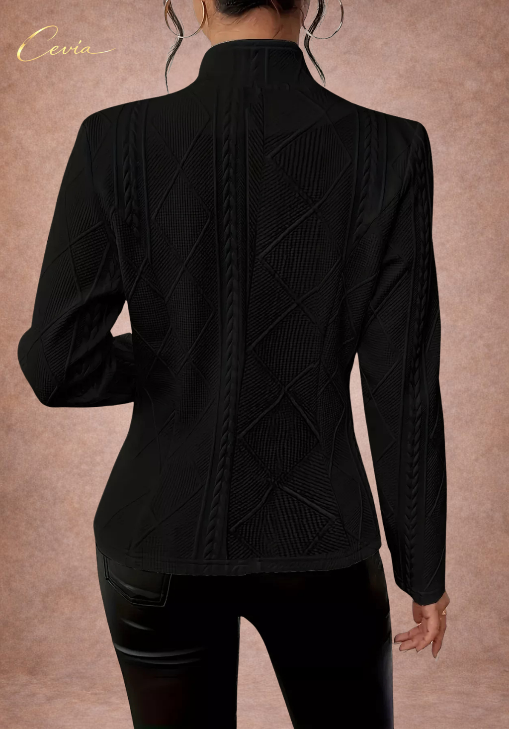 The Elenvara Sculpted-Texture White Blazer
