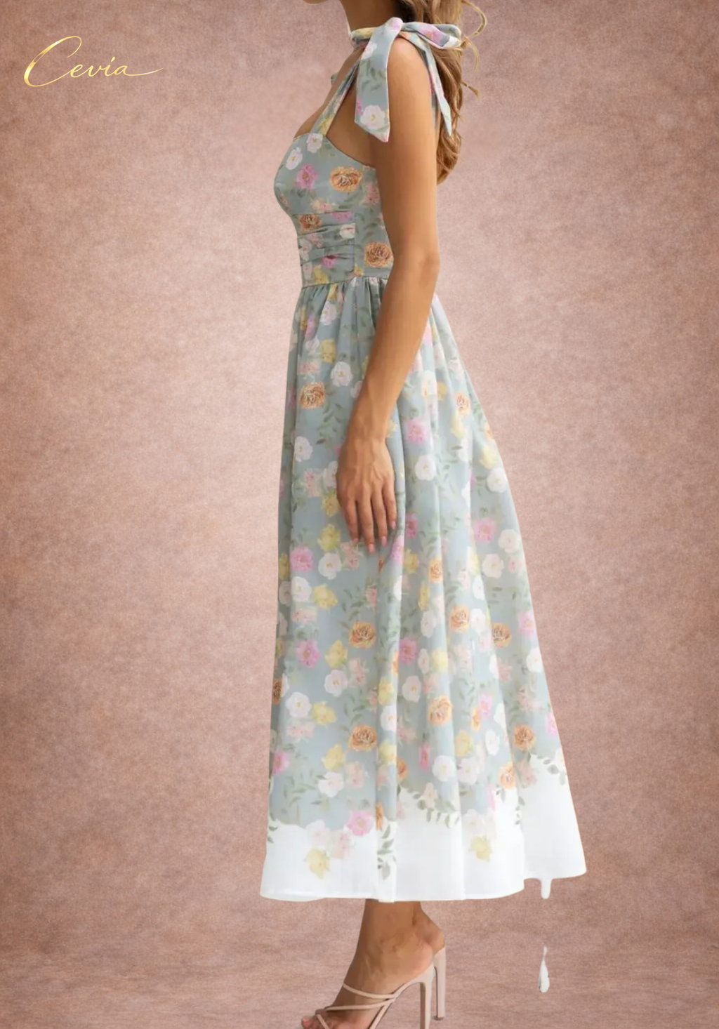 The Garden Grace Tie Midi Dress