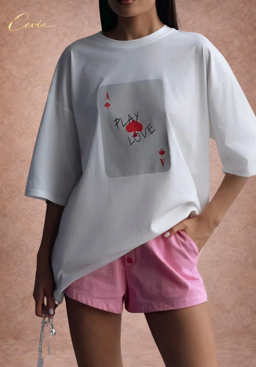 The Playful Love Oversized Cotton Tee
