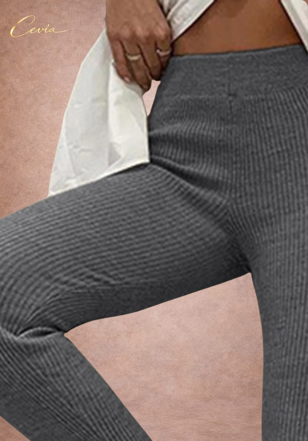 The Marvelle Ribbed-Stirrup Leggings