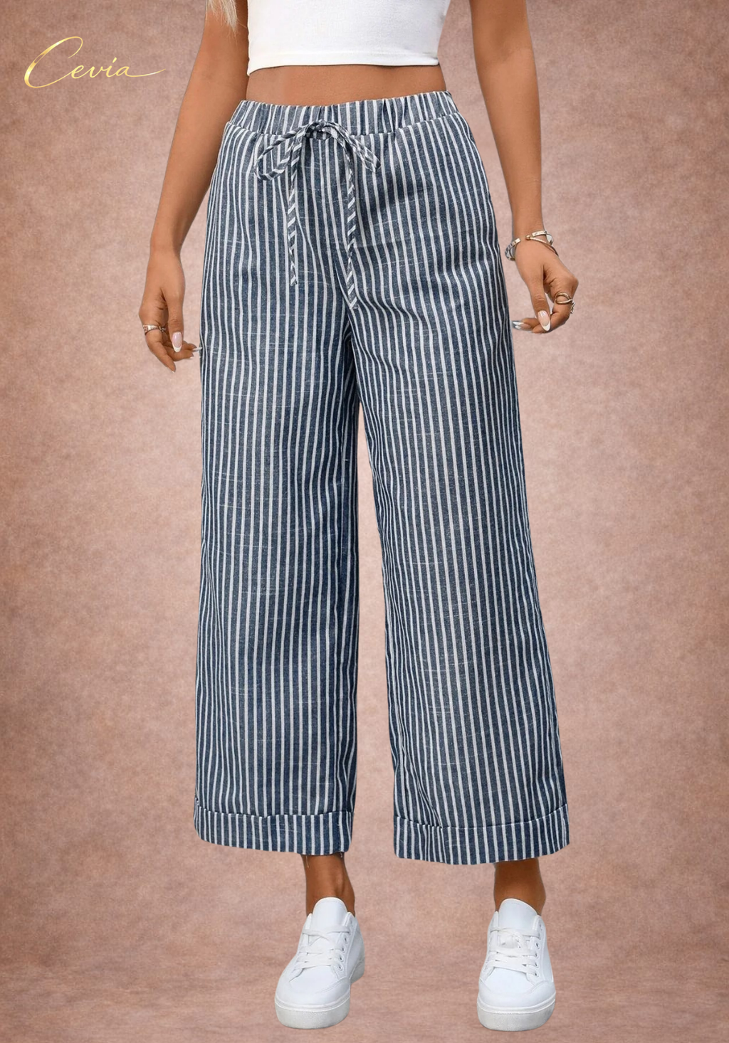 Striped Wide Leg Pants