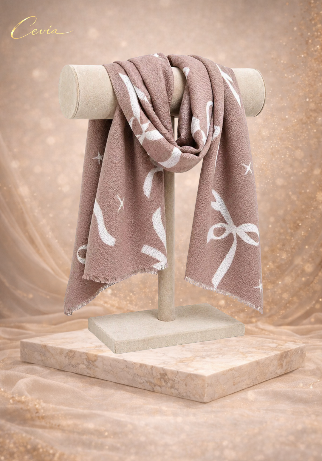 The Noire Ribbon-Whisper Winter Scarf