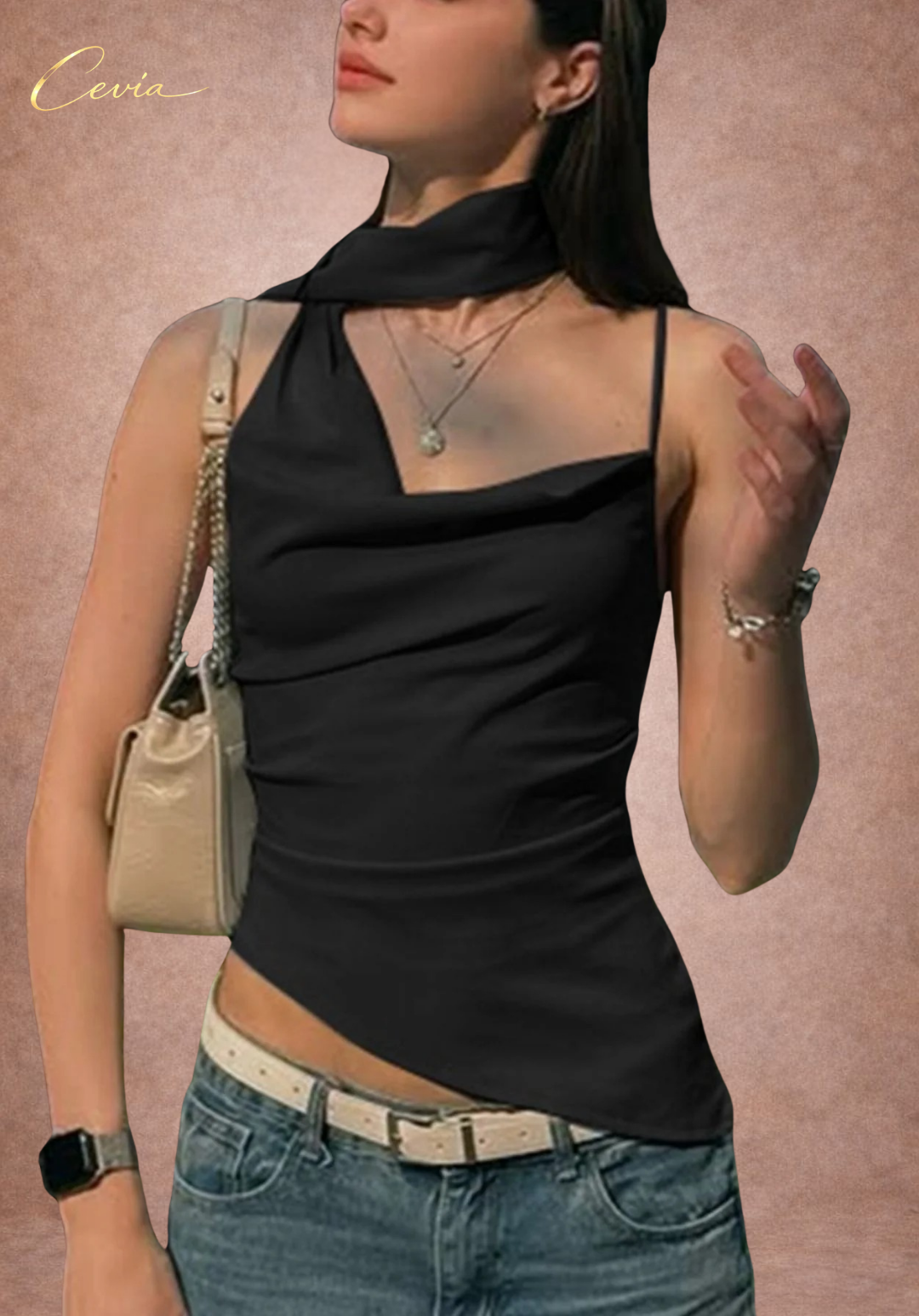 The Sorella Scarf-Neck Top