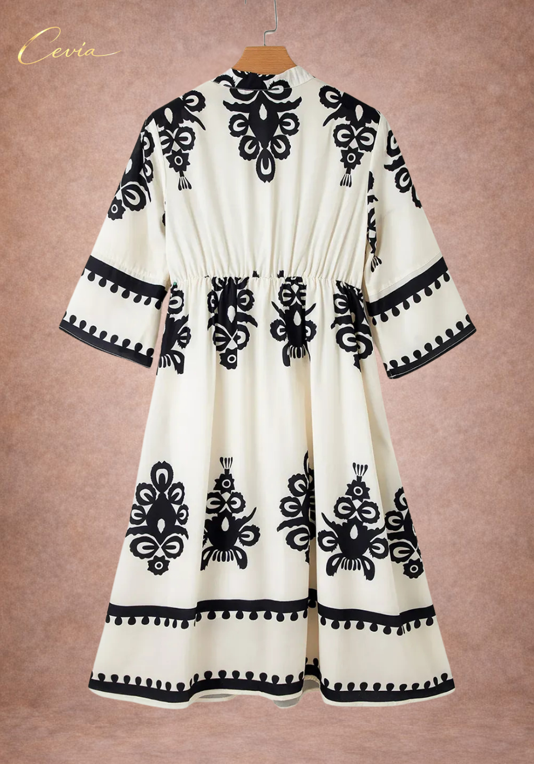Bohemian V-Neck Tiered Mini Dress