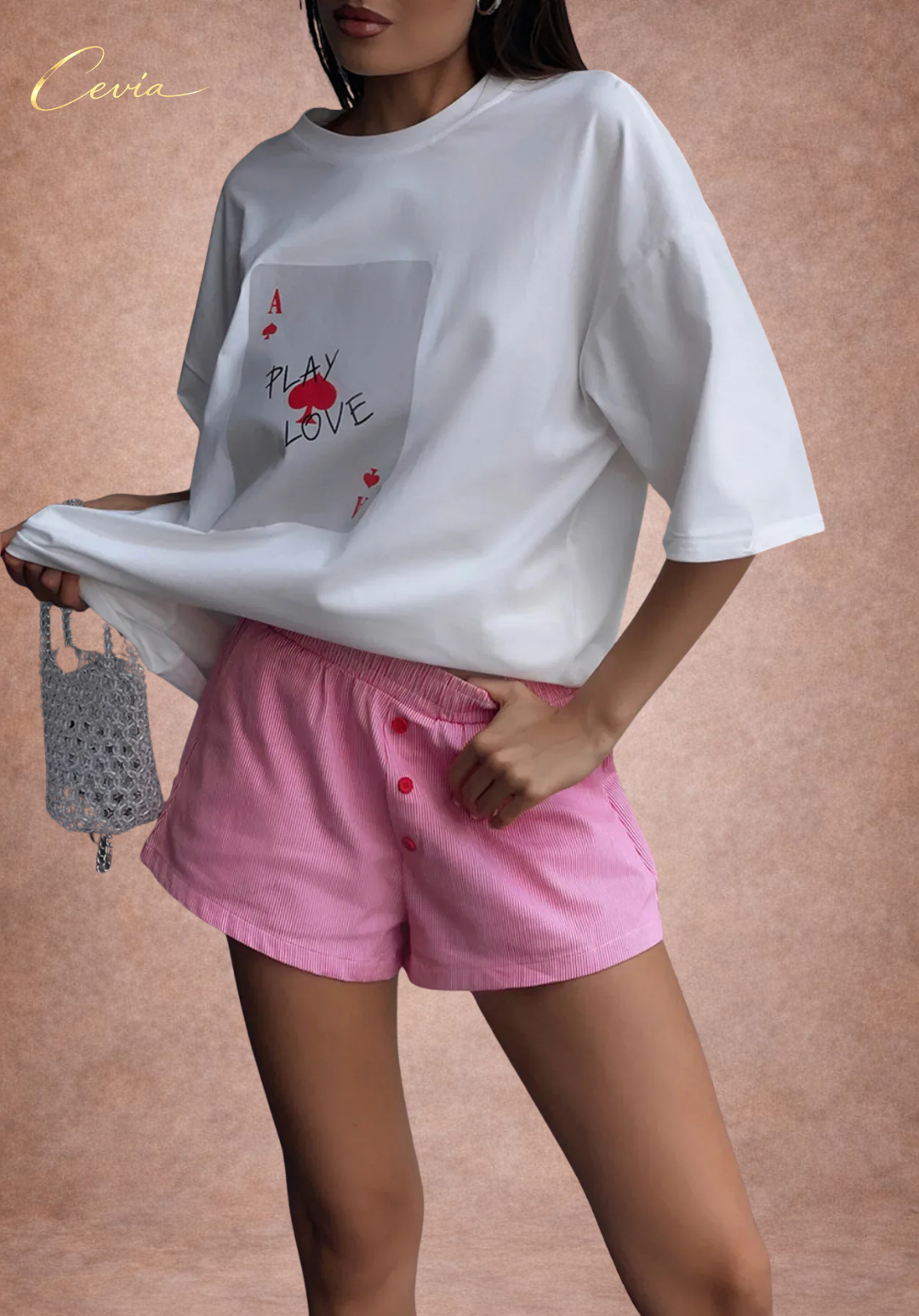 The Playful Love Oversized Cotton Tee
