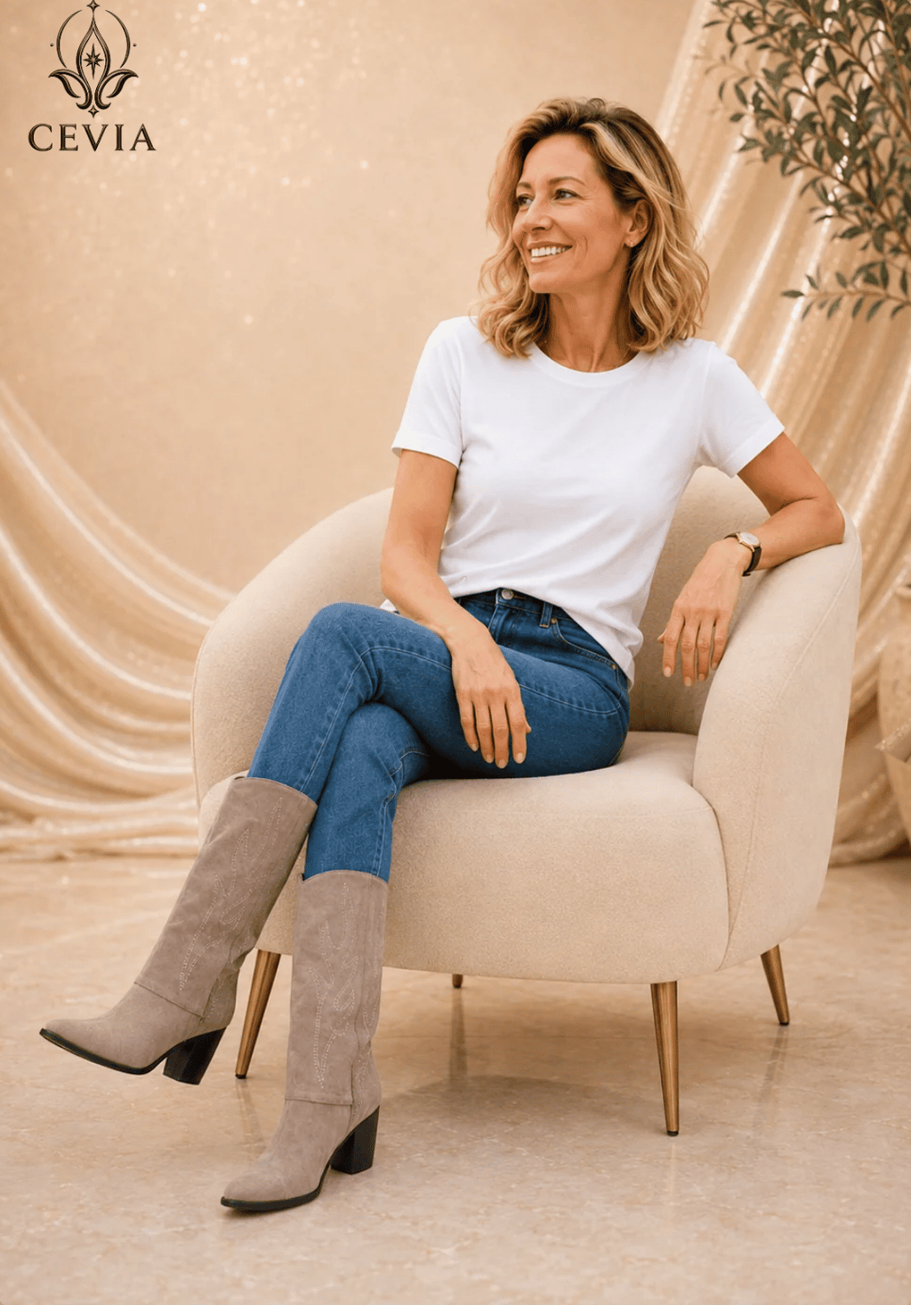 The Radiant Western Knee-High Boots