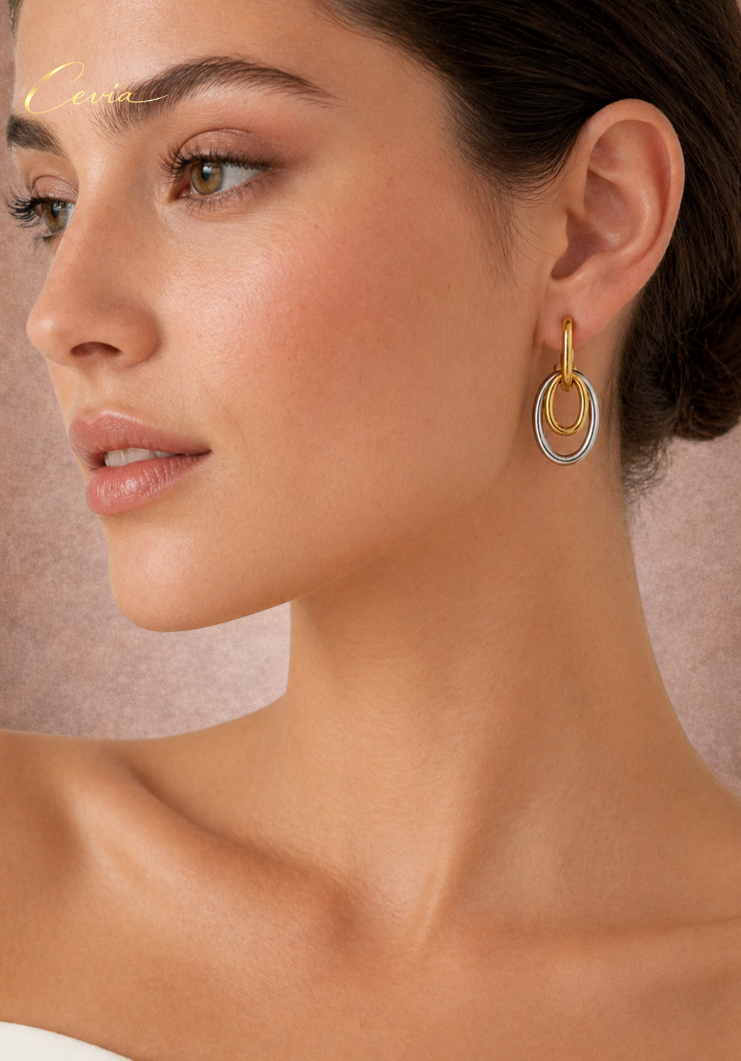 The Liora Interlocked Hoop Earrings