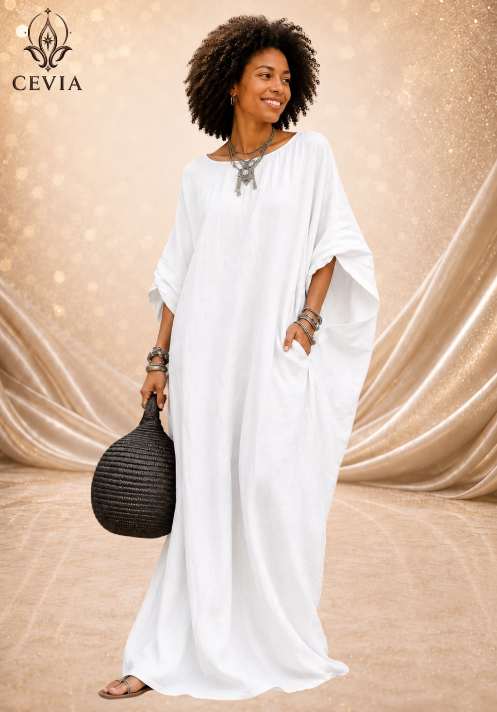 The Asymmetrical Draped Maxi Dress
