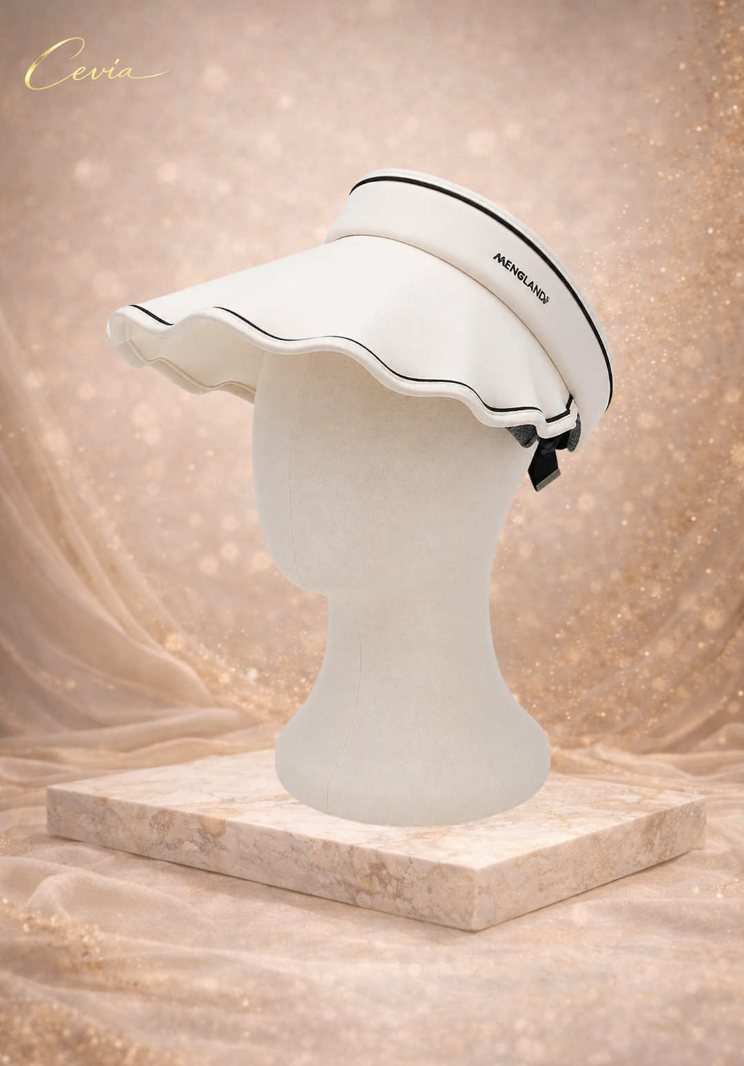 The Solenya Scalloped Ice-Silk Visor