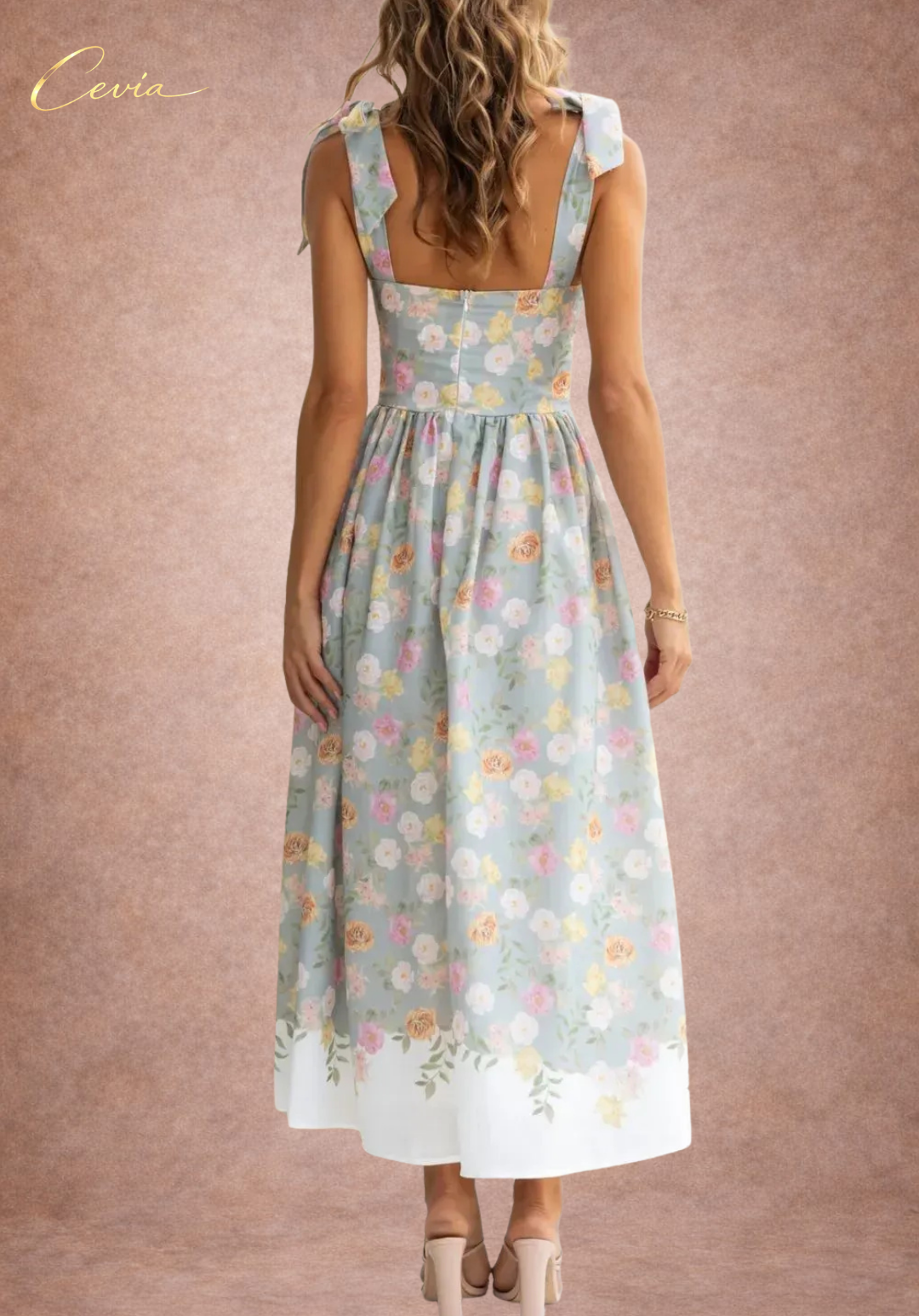 The Garden Grace Tie Midi Dress