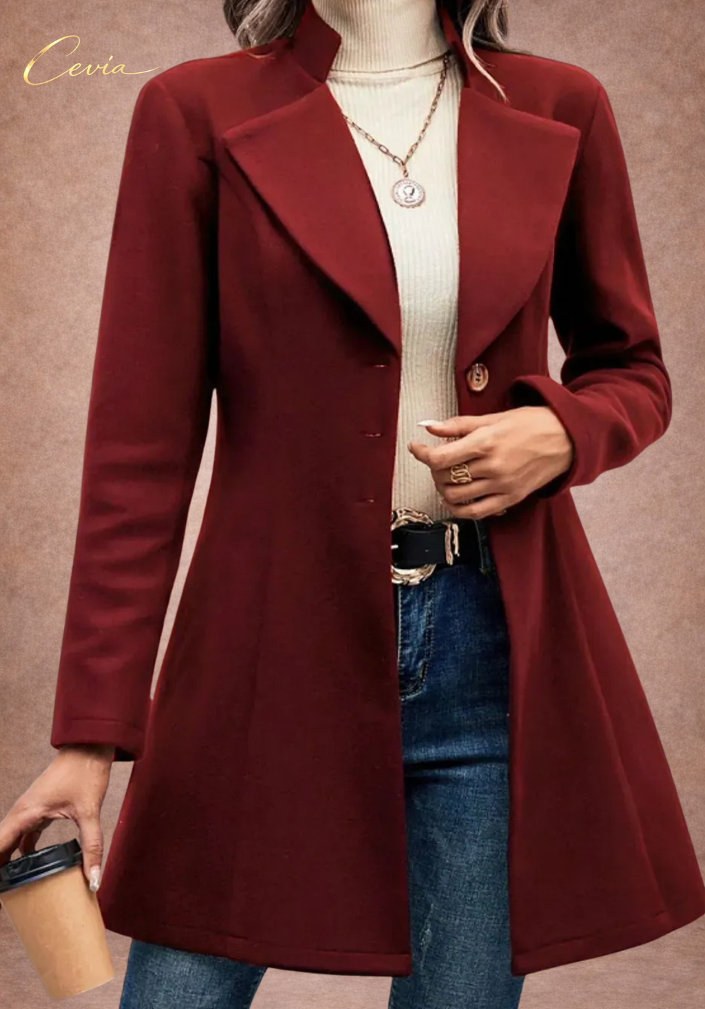 Urban Classic Buttoned Flare Coat