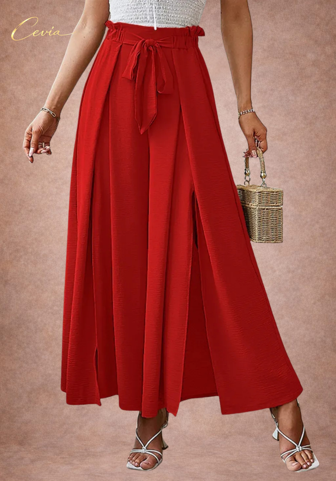 The Marielle Flow-Tie Palazzo Pants