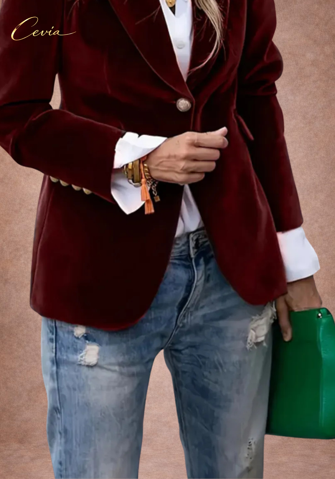 The Valérie Midnight Velvet Blazer