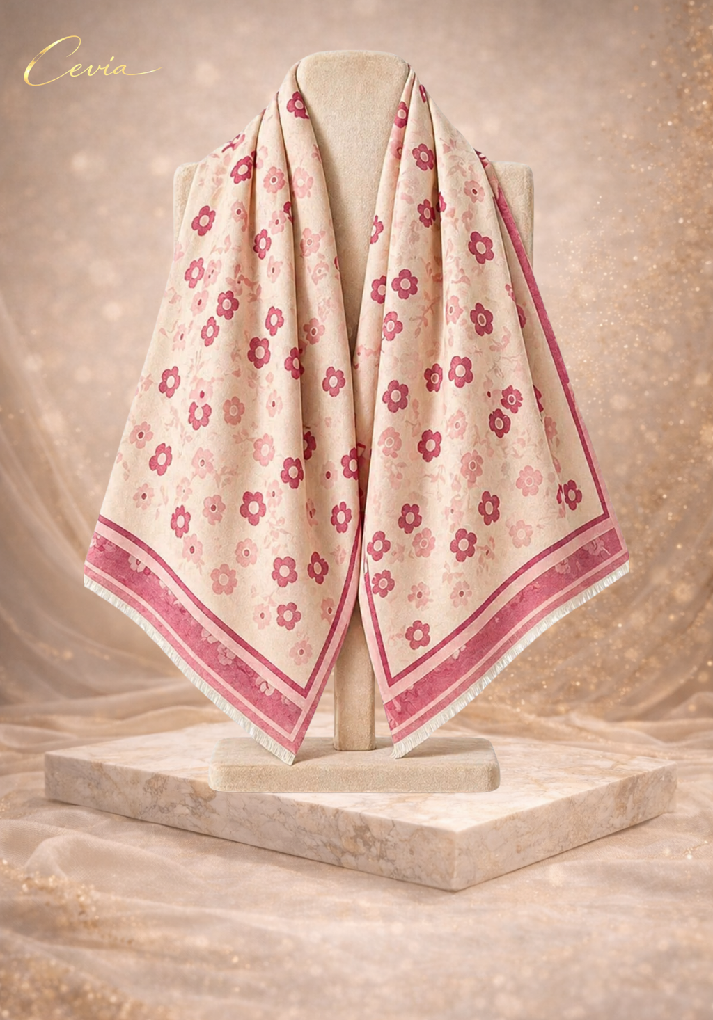 The Marivonne Reversible Floral-Soft Winter Scarf