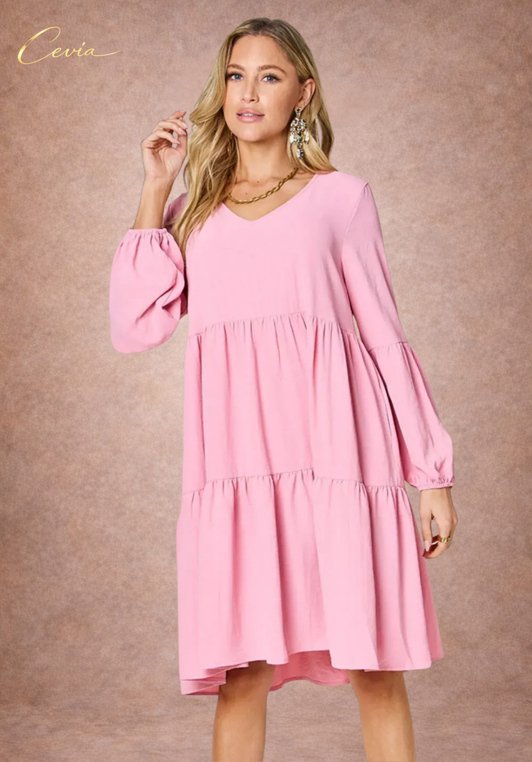 Tiered Ruffle Pocket Dress