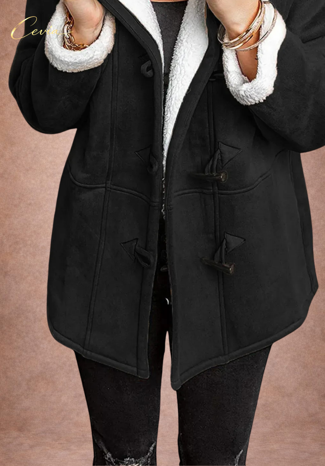 The Norabel Cozy Toggle Hooded Coat