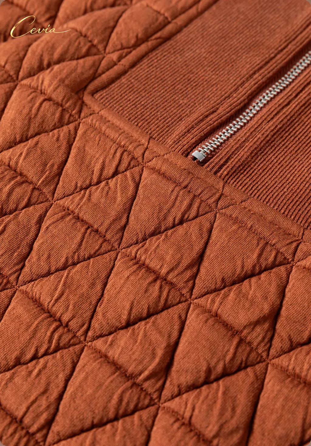 The Terralune Quilted Half-Zip Sweater