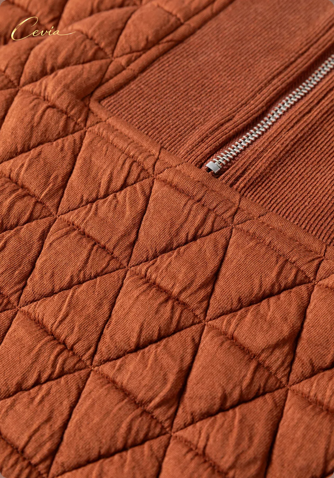 The Terralune Quilted Half-Zip Sweater