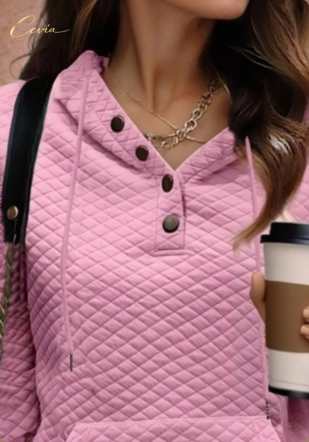 The Alverine Quilted Buttonline Hoodie