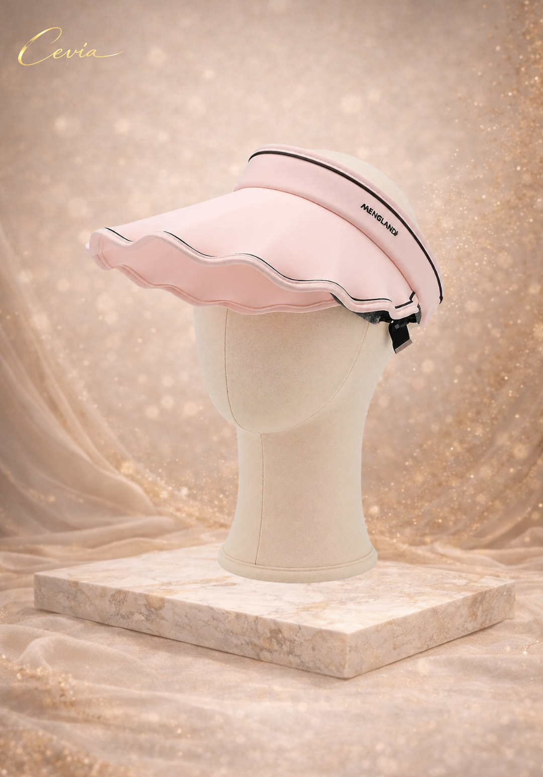 The Solenya Scalloped Ice-Silk Visor