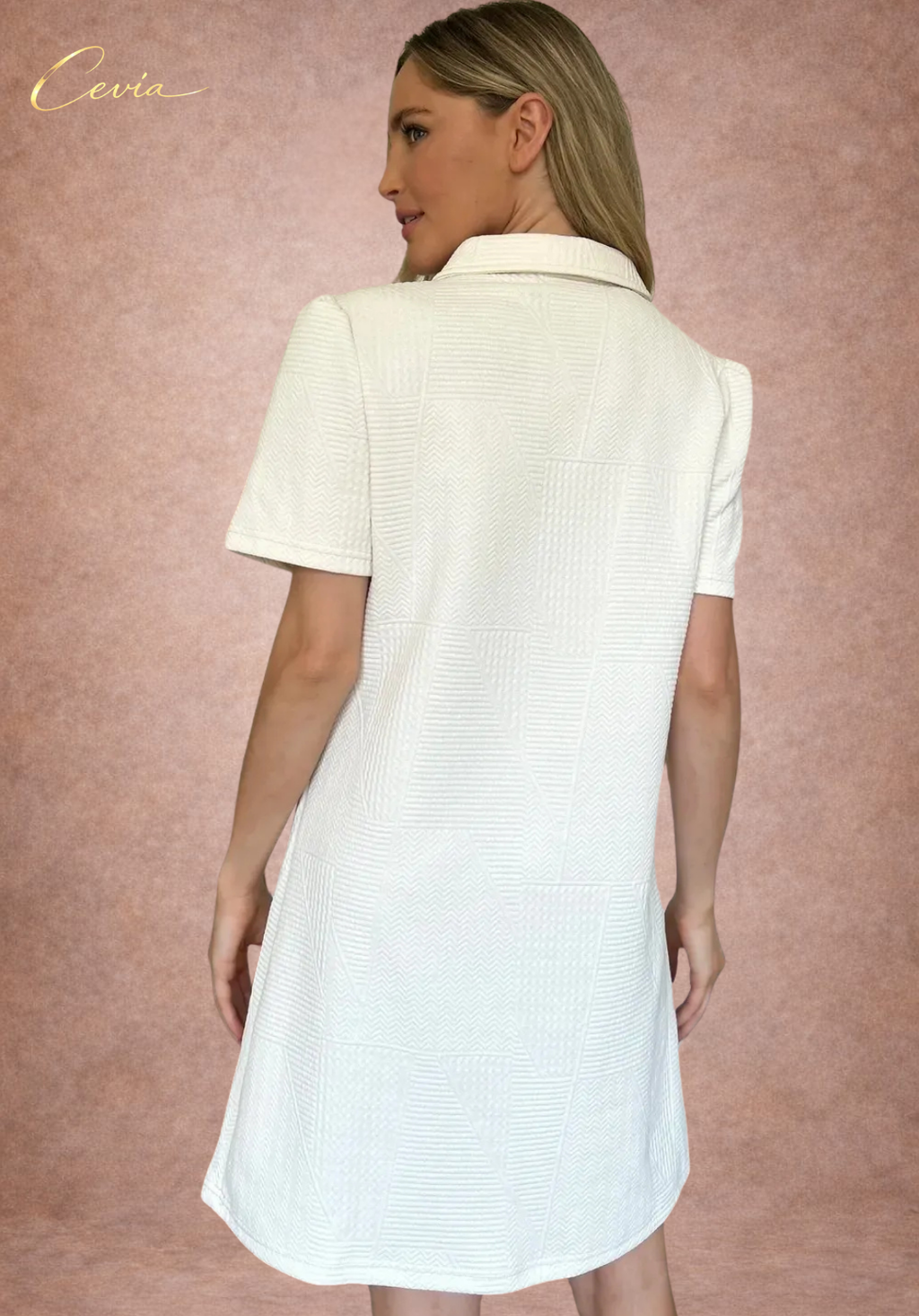The Ivory Poise Textured Dress