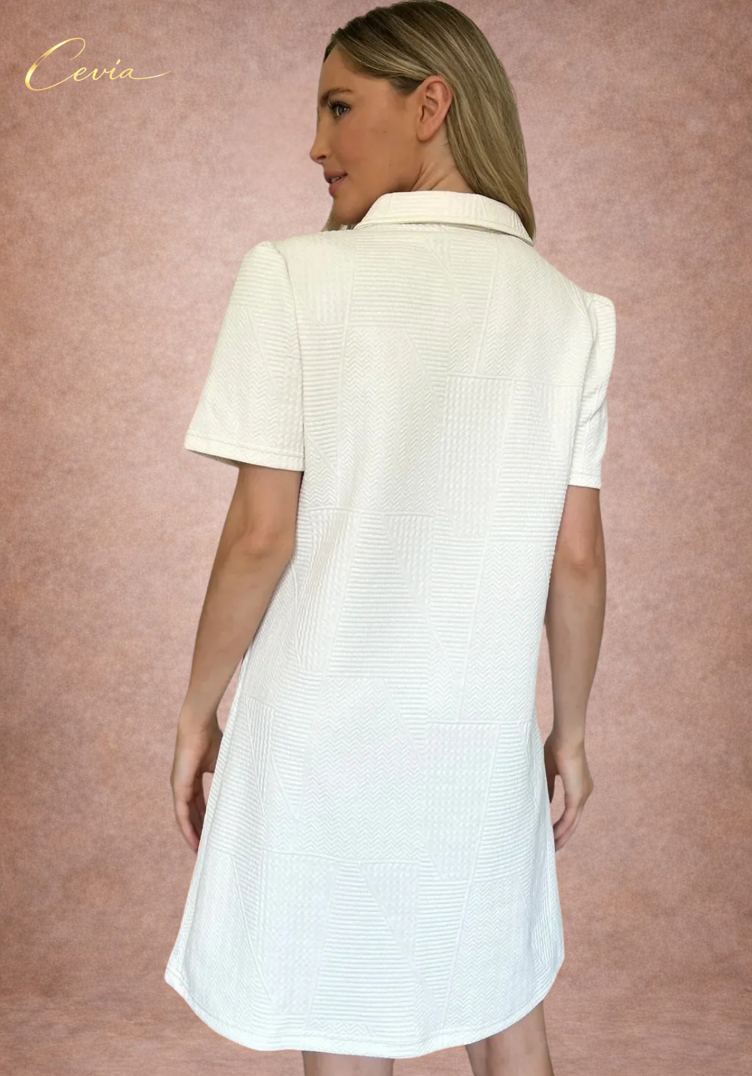 The Ivory Poise Textured Dress