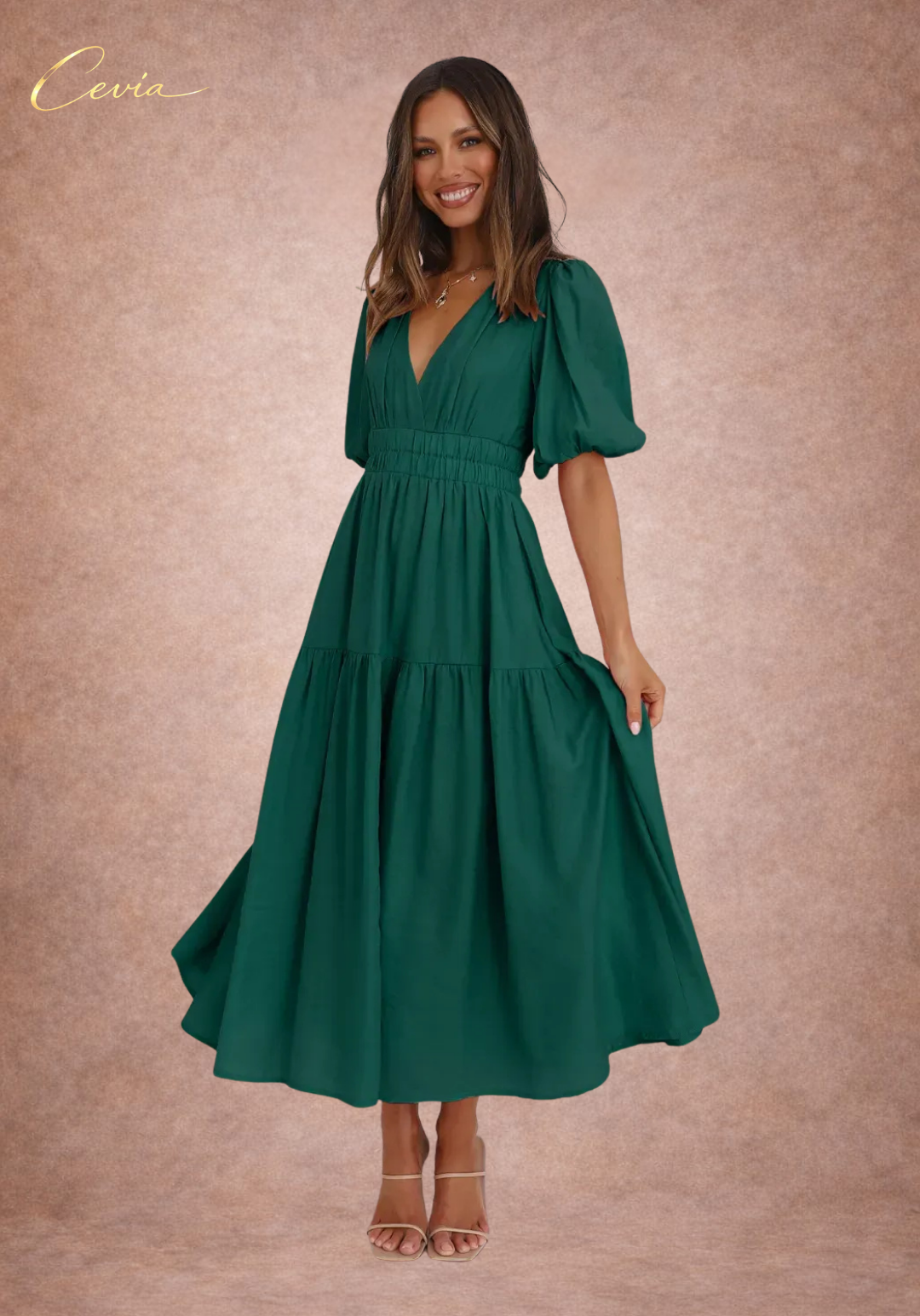 The Evelina Tiered Midi Dress