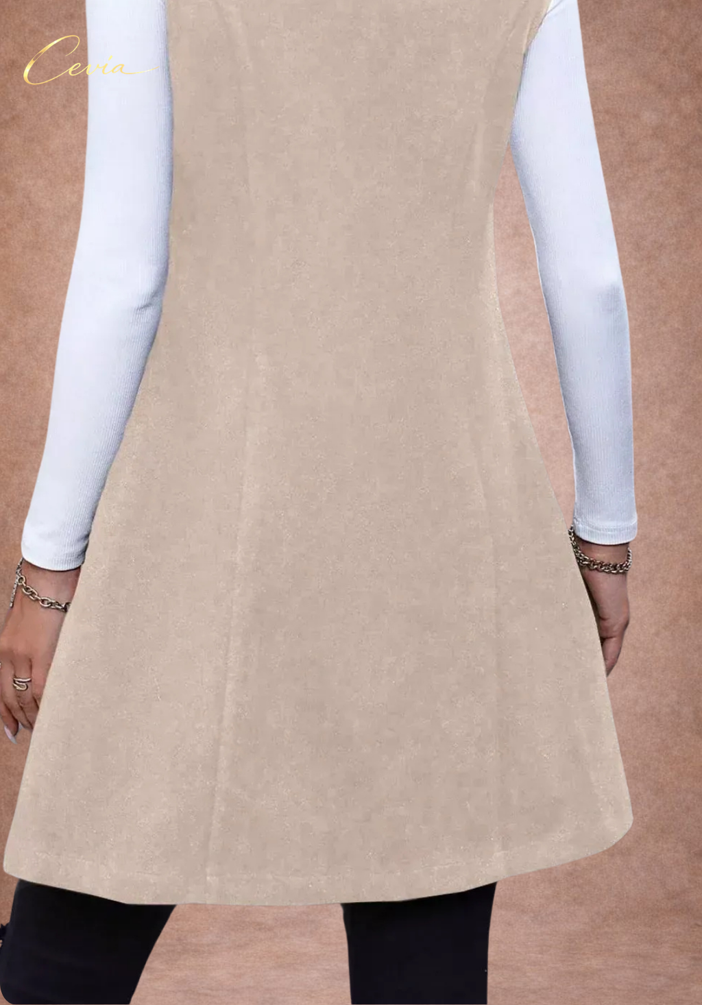 Sculpted Elegance Sleeveless Coat