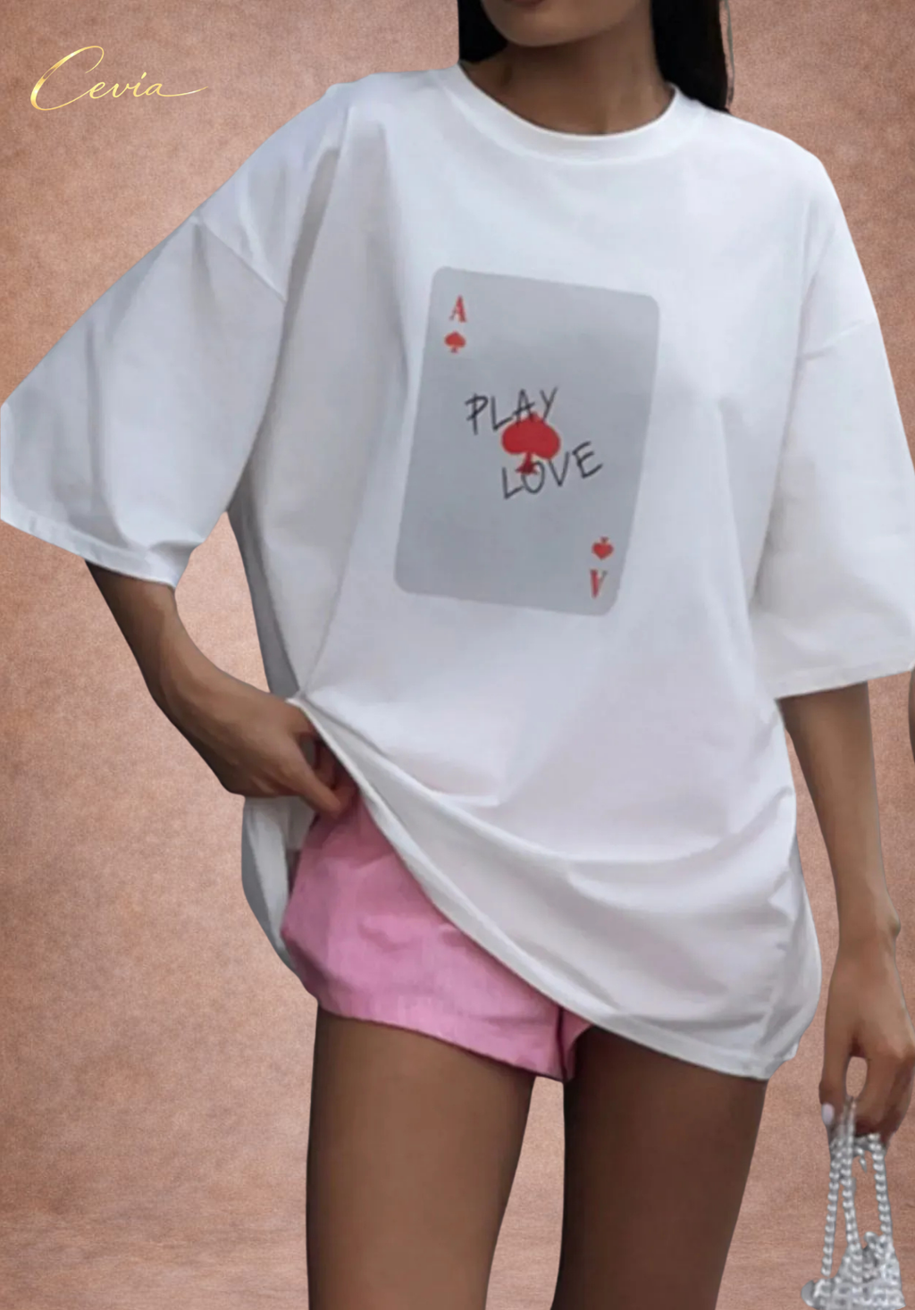 The Playful Love Oversized Cotton Tee