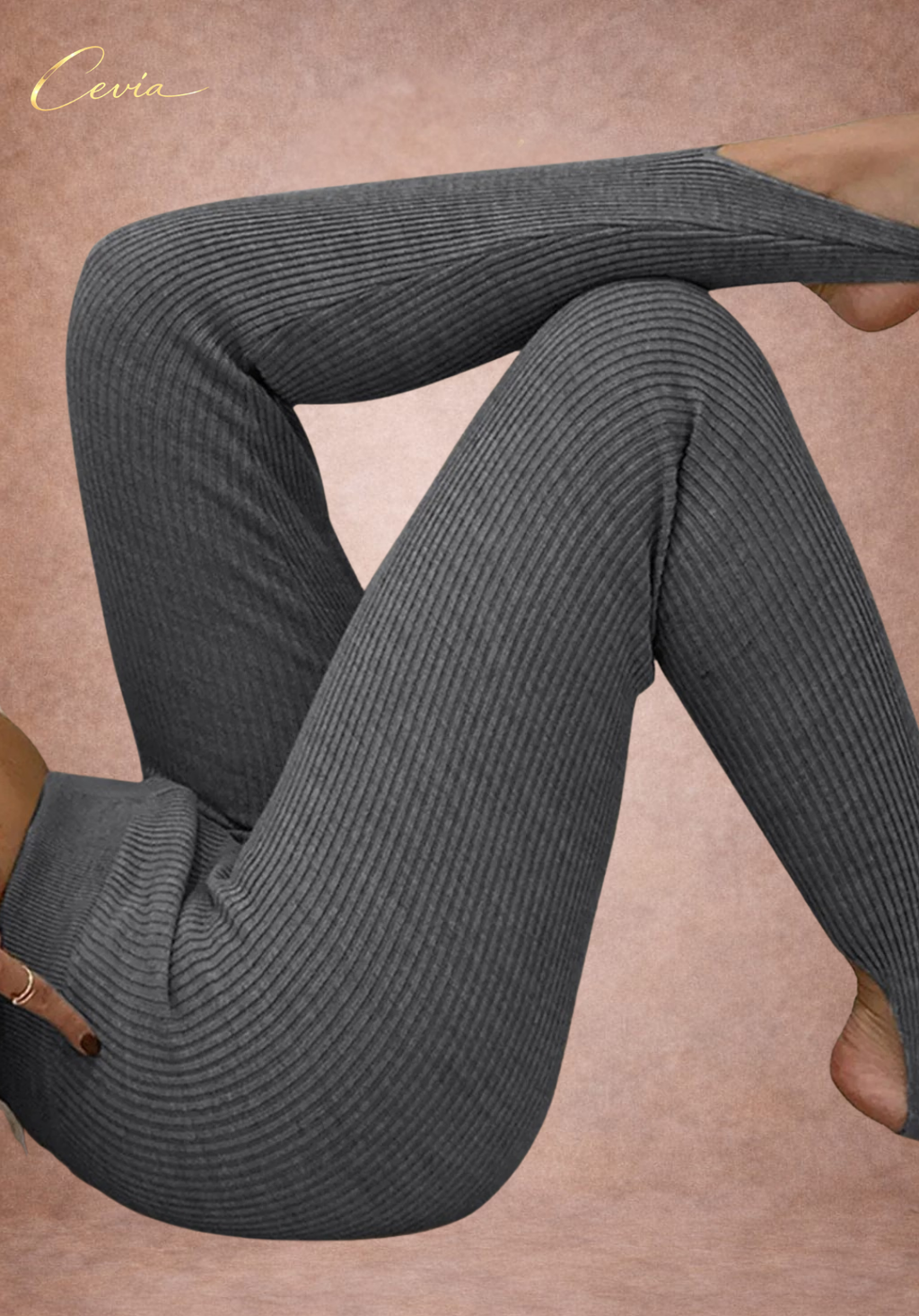 The Marvelle Ribbed-Stirrup Leggings