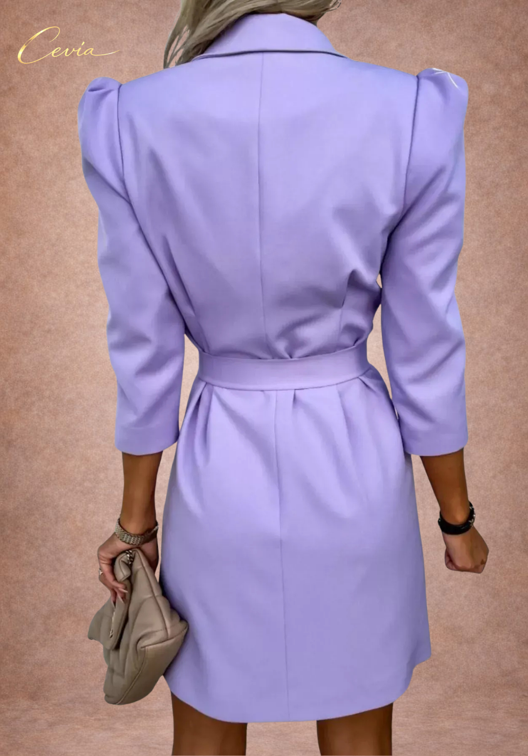 Blazer-Style Belted Mini Dress