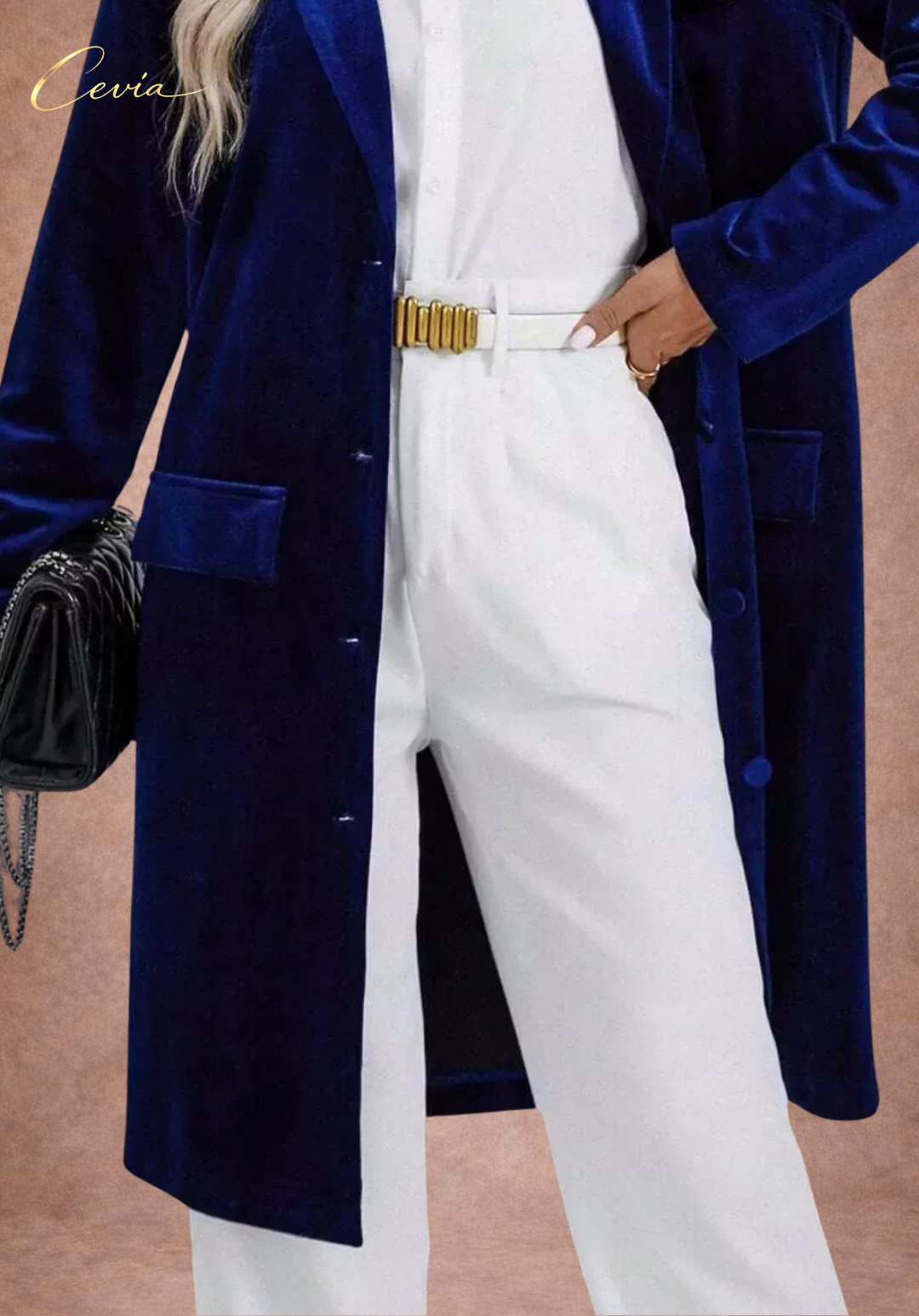 The Velvet Luxe Longline Blazer Coat