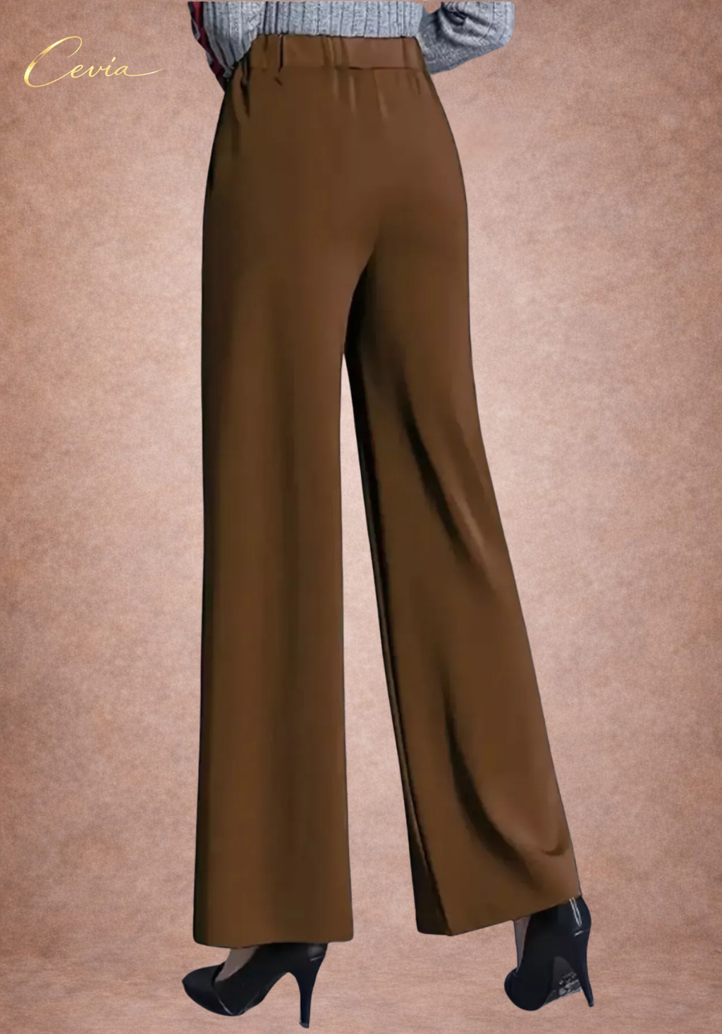 The Corvella Sleek-Line Wide-Leg Tailored Trousers