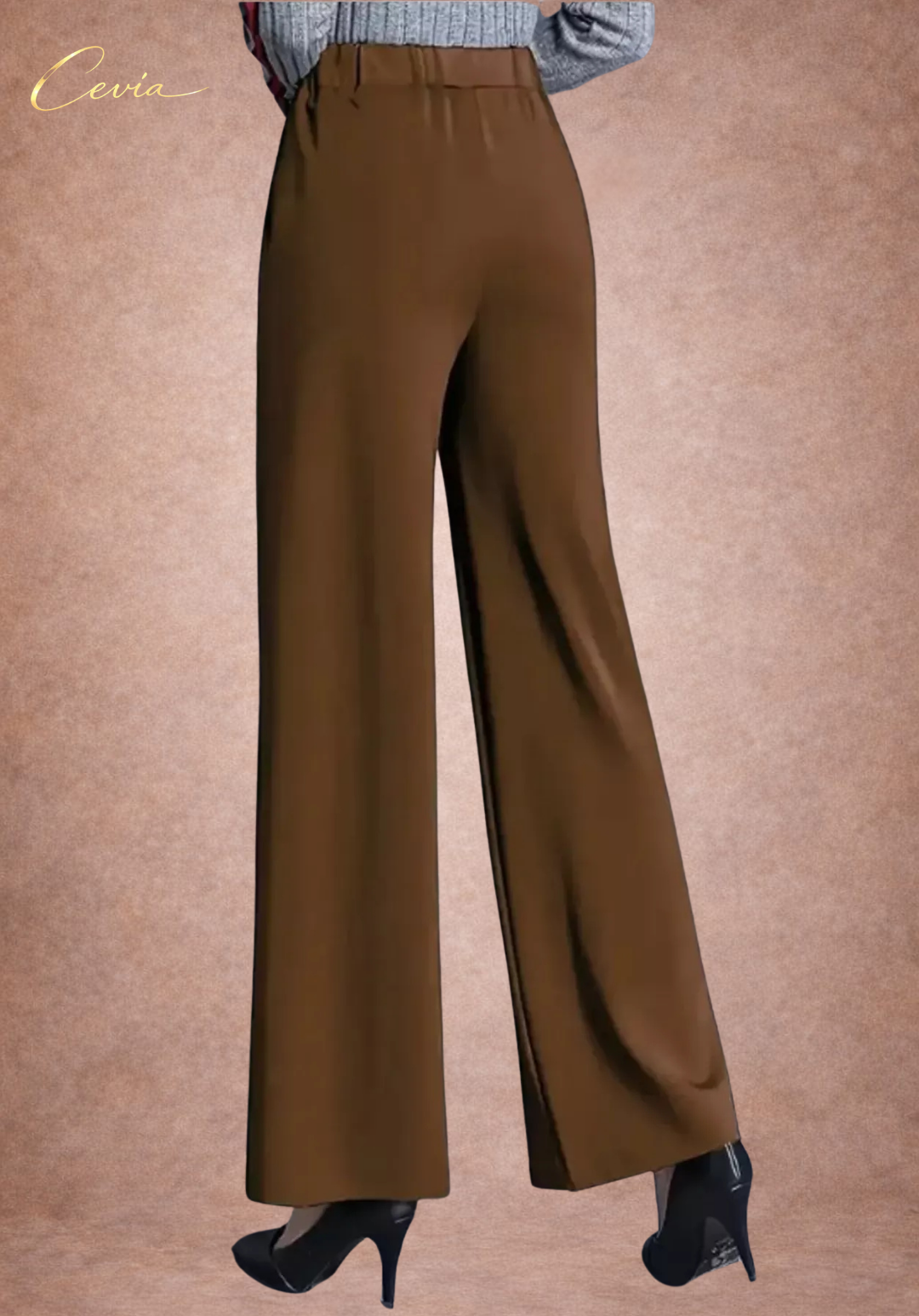The Corvella Sleek-Line Wide-Leg Tailored Trousers