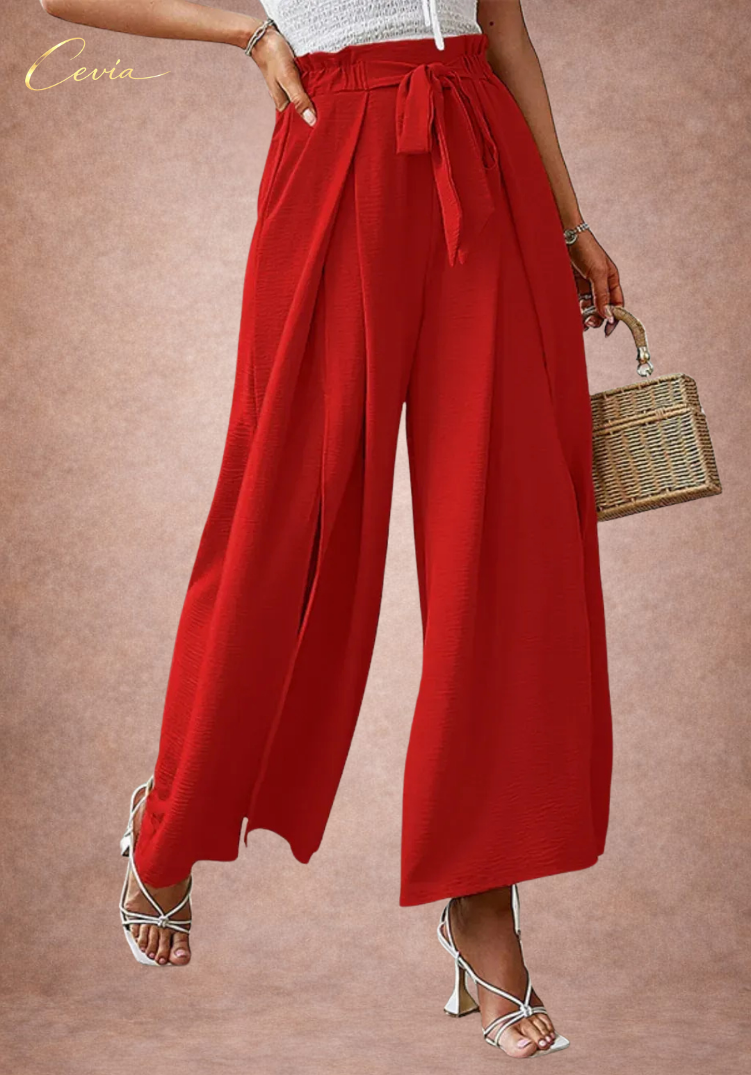 The Marielle Flow-Tie Palazzo Pants