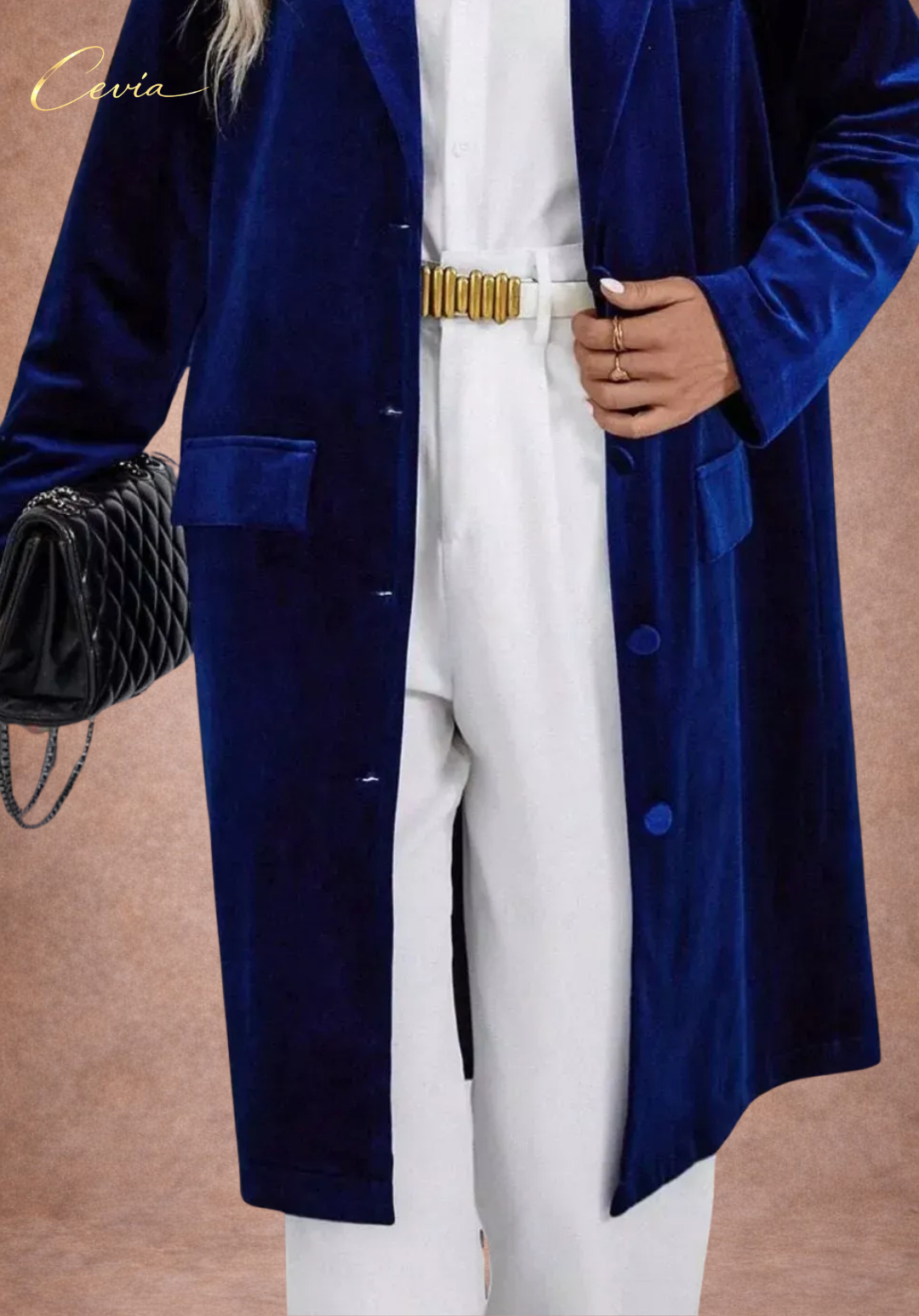 The Velvet Luxe Longline Blazer Coat
