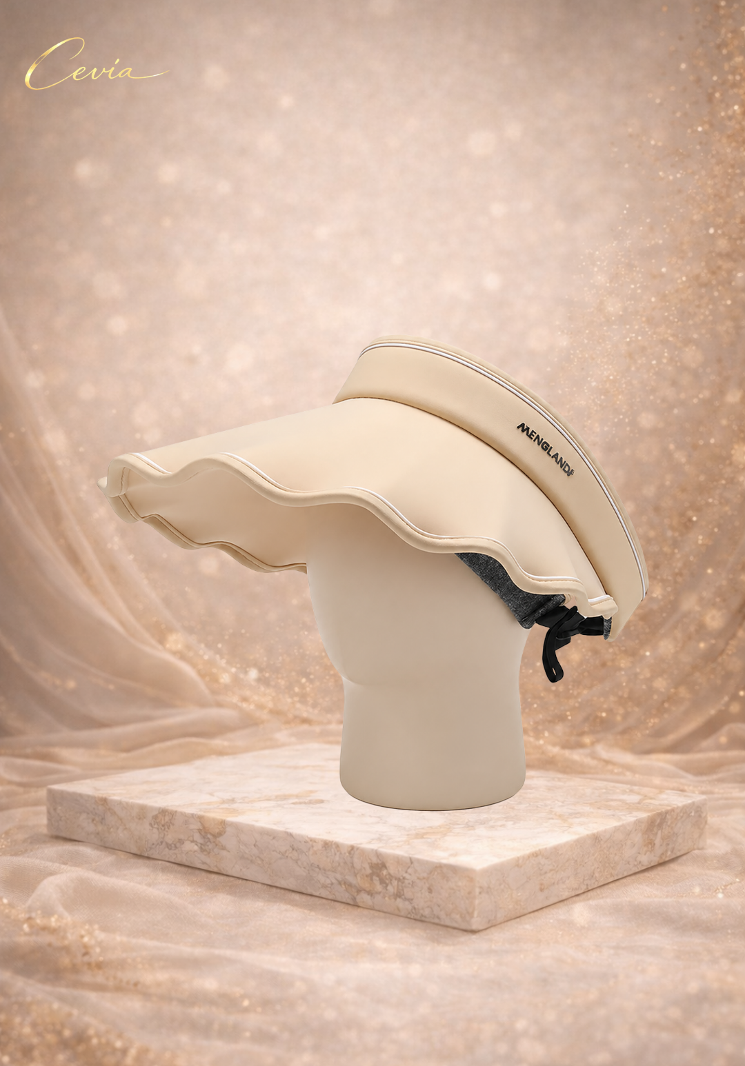 The Solenya Scalloped Ice-Silk Visor