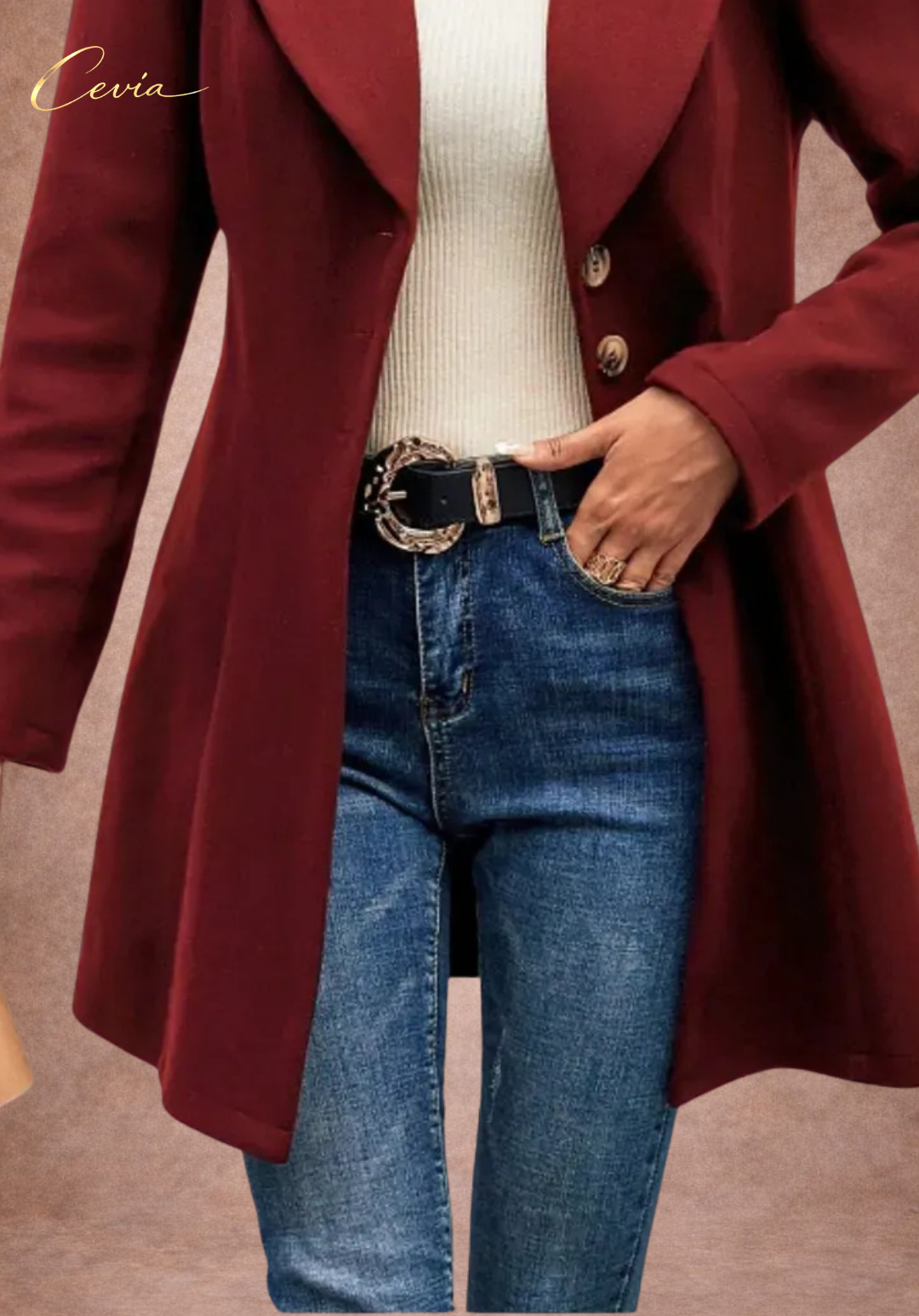 Urban Classic Buttoned Flare Coat