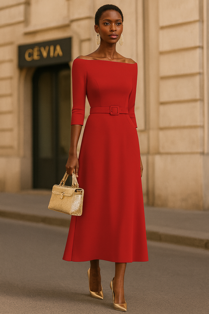 Elegant Off-Shoulder Maxi Dress