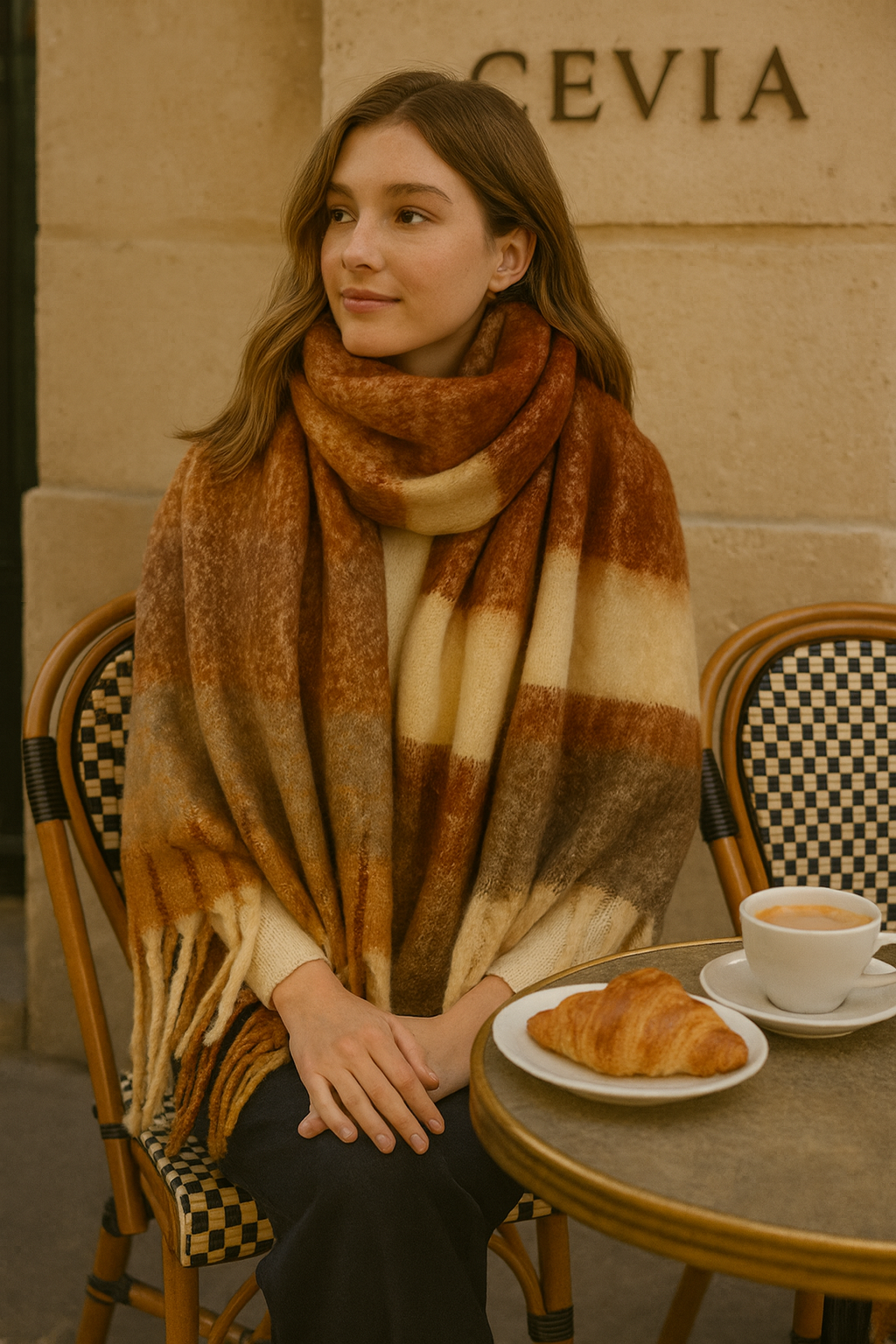 The Alvaré Soft-Blend Gradient Fringe Scarf