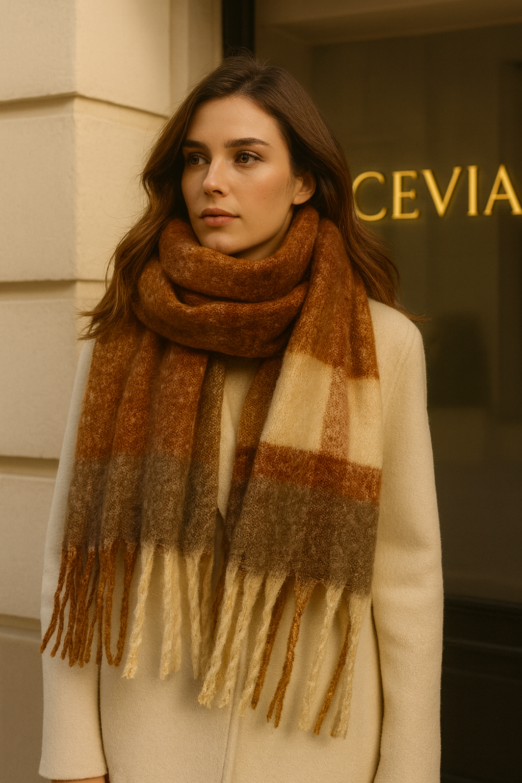 The Alvaré Soft-Blend Gradient Fringe Scarf