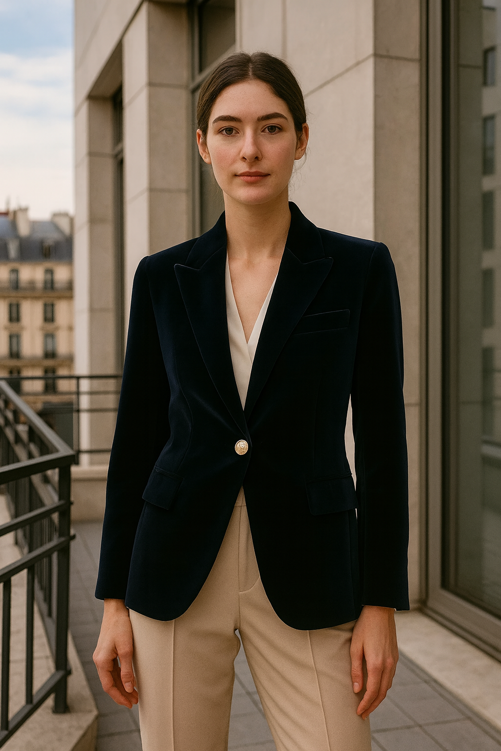 The Valérie Midnight Velvet Blazer