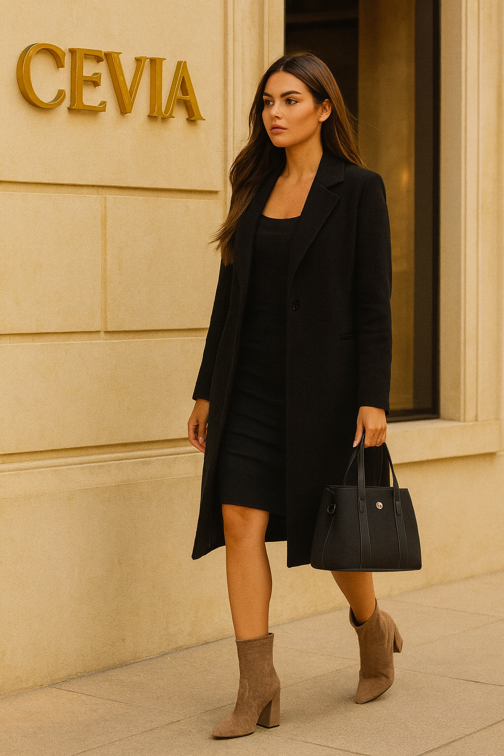 The Délance Structured Canvas-Leather Handbag — Elegant Medium Tote